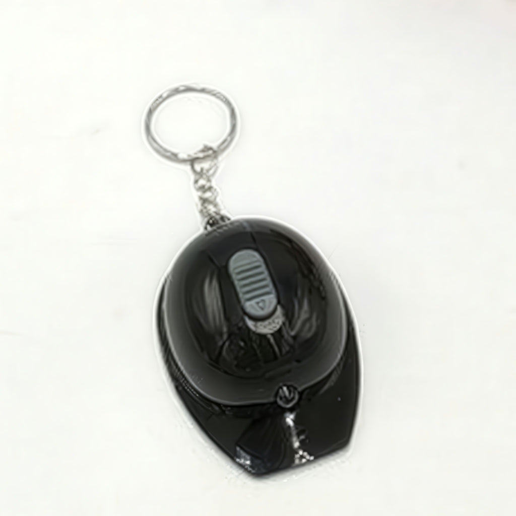 Mini Hard Hat Keychain — LED + Bottle Opener — Black