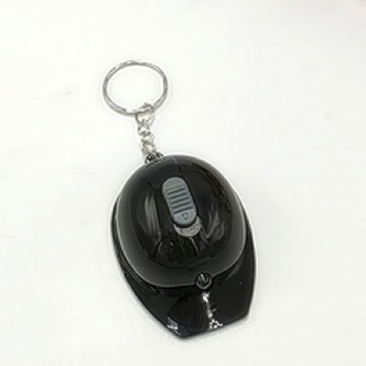 Mini Hard Hat Keychain — LED + Bottle Opener — Black