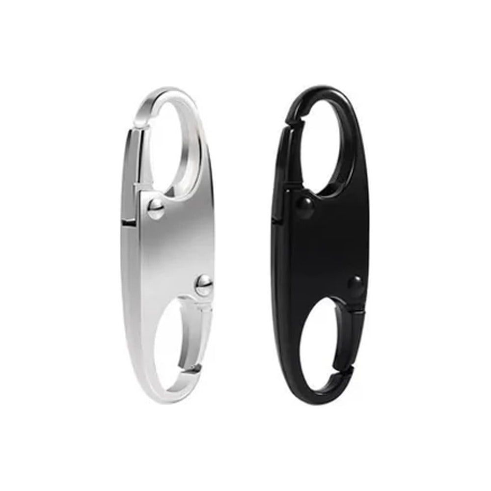 Double Carabiner Zipper Clips — Set of 2 — 01-silver-black-set.jpg