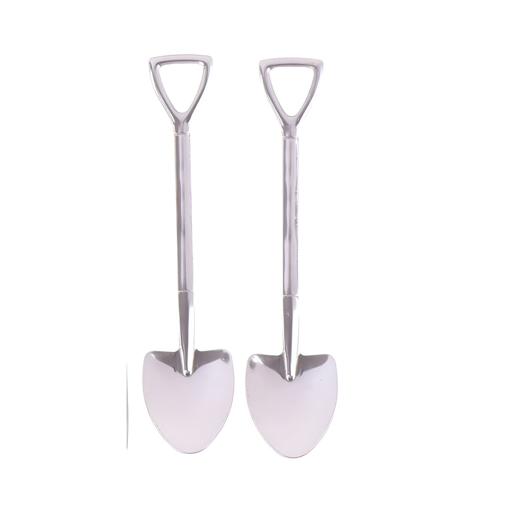 Shovel Dessert Spoon — Stainless Steel — Round Tip