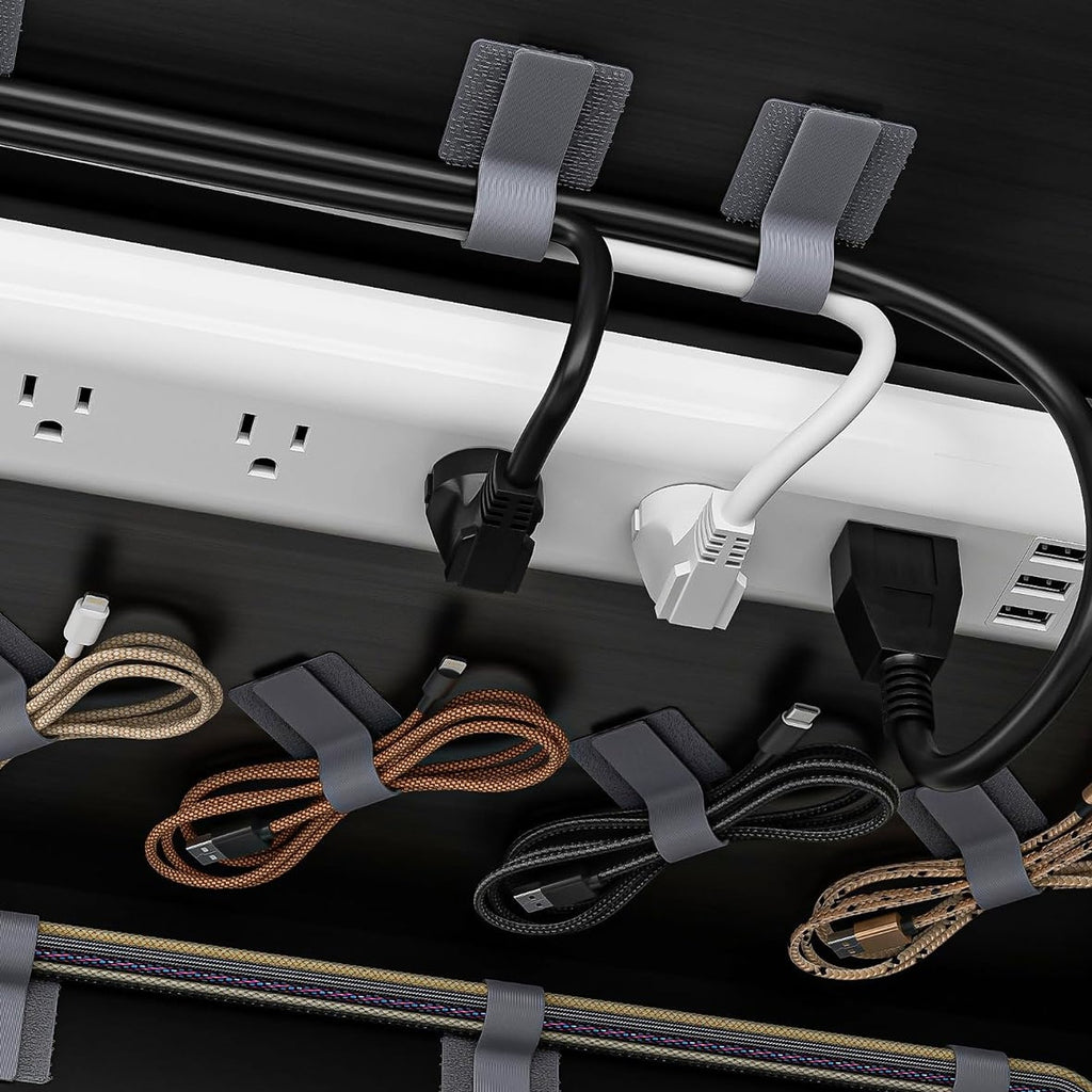 Self-Adhesive Cable Organizer Straps — 10 Pack — 06-under-desk.jpg