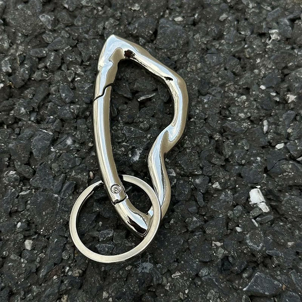Y2K Carabiner Keychain — Star & Wave, 4 Finishes — 18-wave-silver-asphalt.jpg