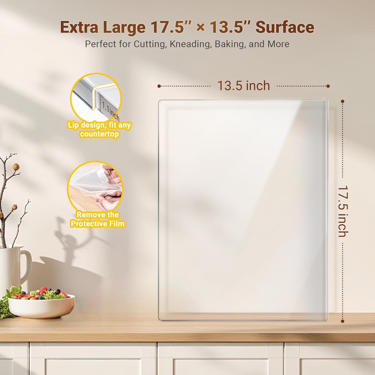 Large Acrylic Countertop Protector (40x30cm)