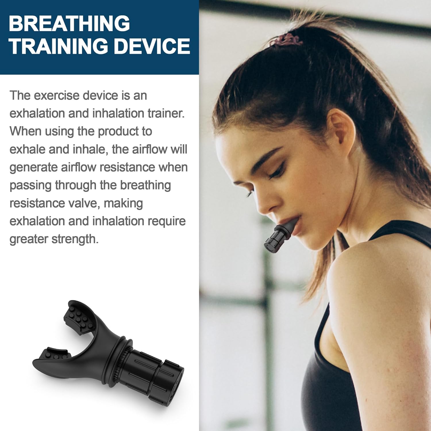 AirSmart Breathing Trainer – Adjustable Resistance Lung & Muscle Strength