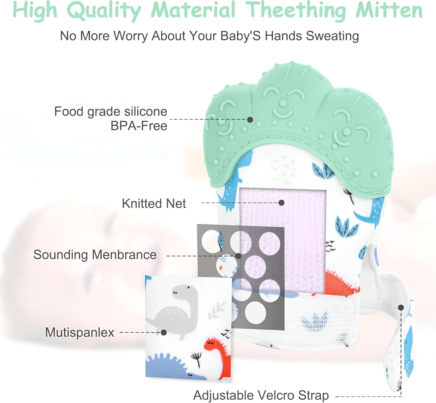 Baby Silicone Teething Mitt