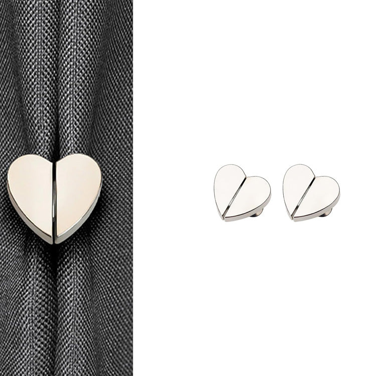 Heart Magnetic Curtain Clips — 4 Pairs (8 Pieces)