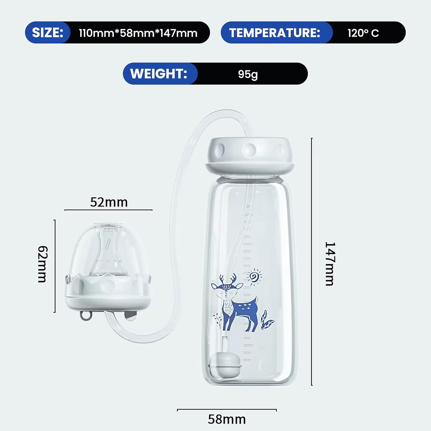 Hands-free anti-colic baby bottle