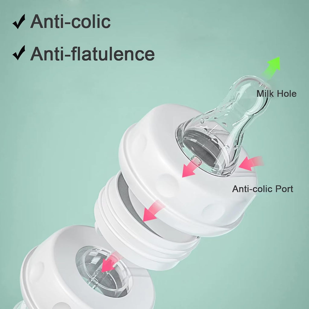 Hands-free anti-colic baby bottle