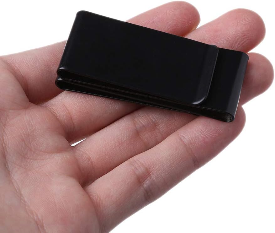 Stainless Steel Money Clip · black_in_hand_amz.jpg | Black