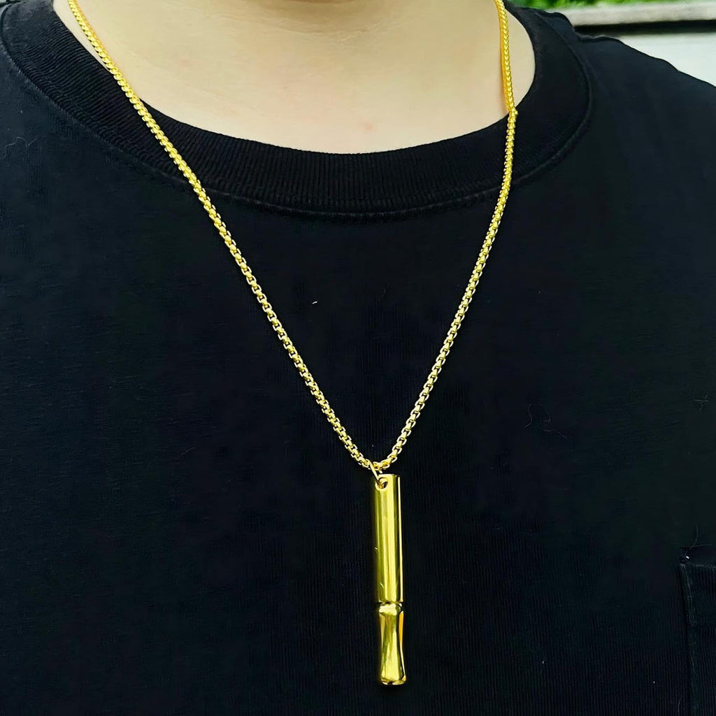 Breathing necklace — gold