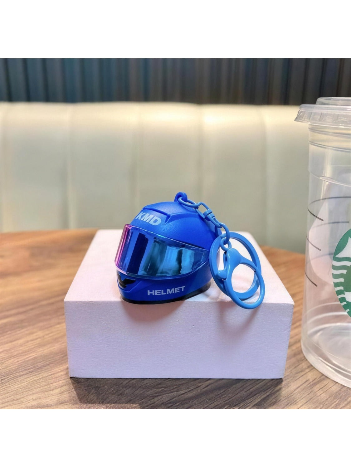 LED Helmet Keychain