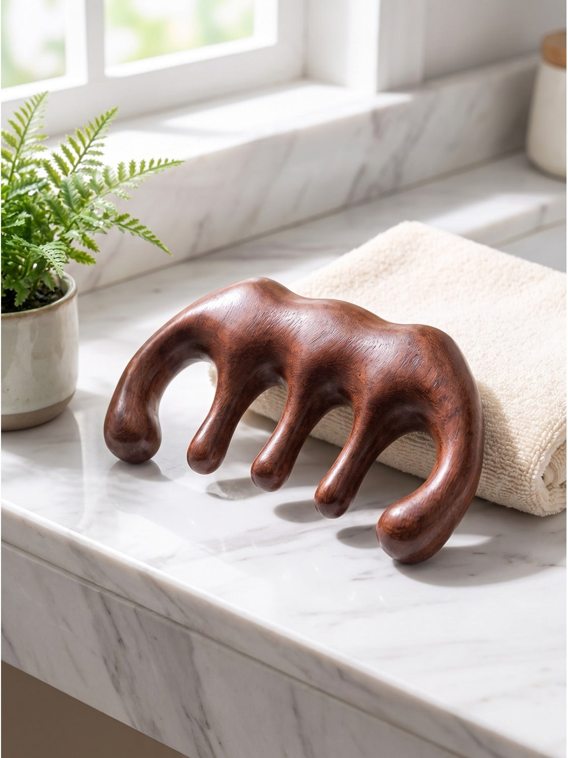 Wooden Wide Tooth Massage Comb