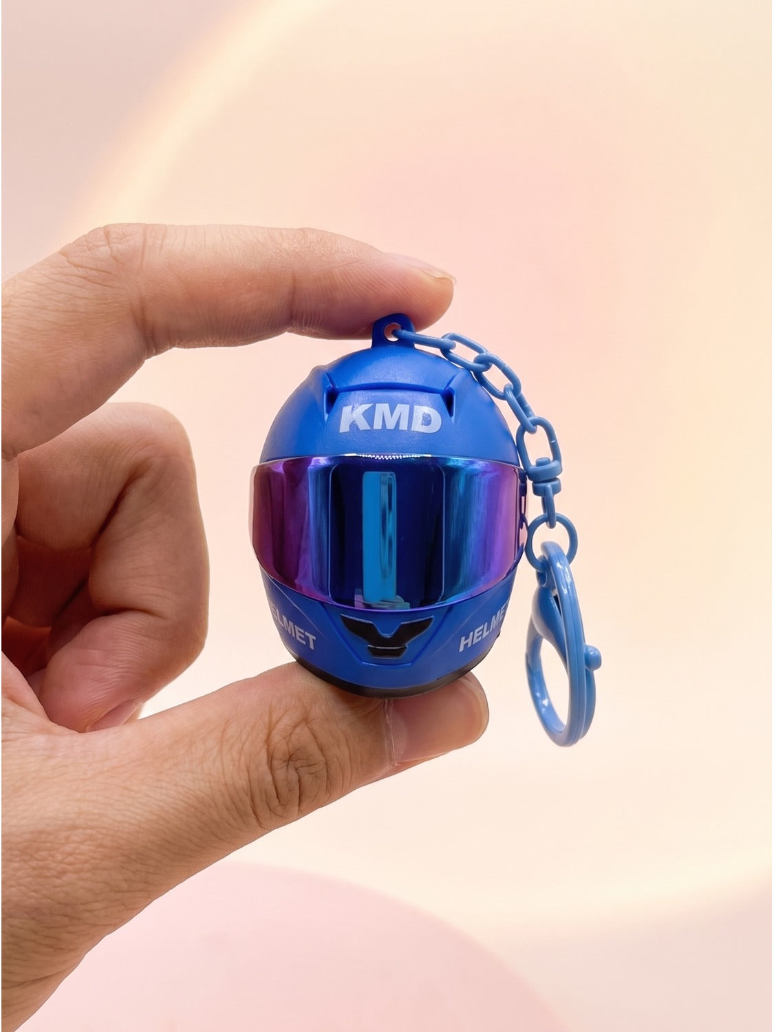 LED Helmet Keychain