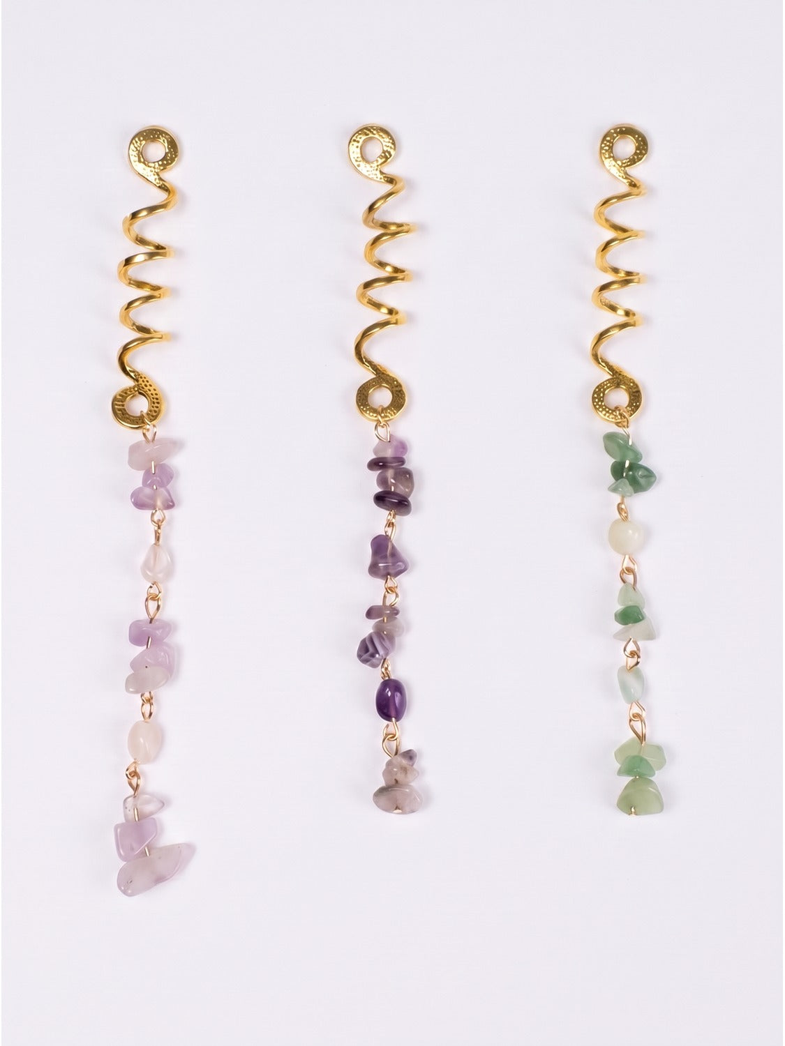 Gemstone Dreadlock Hair Cuffs