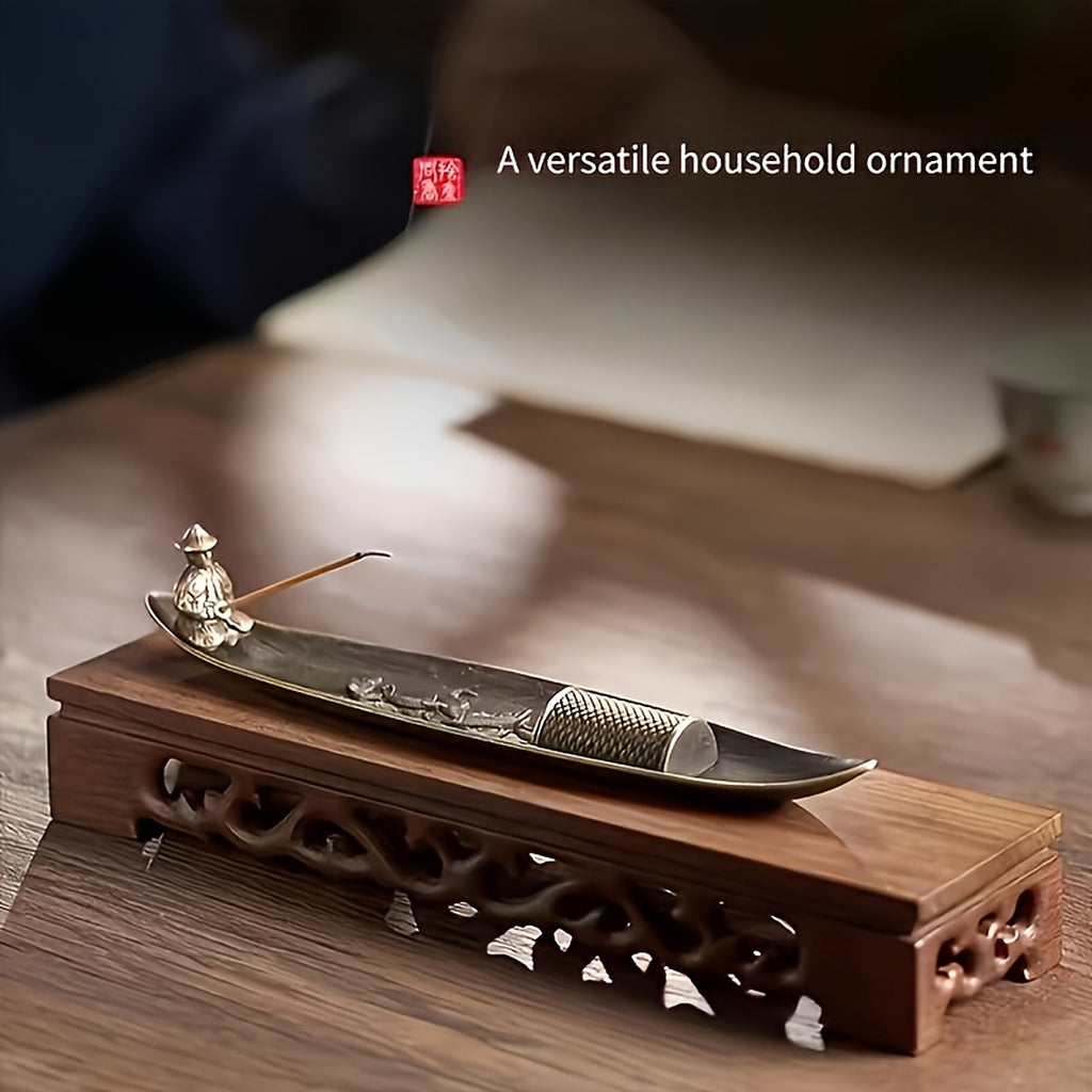 Fisherman Boat Incense Holder — Bronze Zinc Alloy — g4.jpg