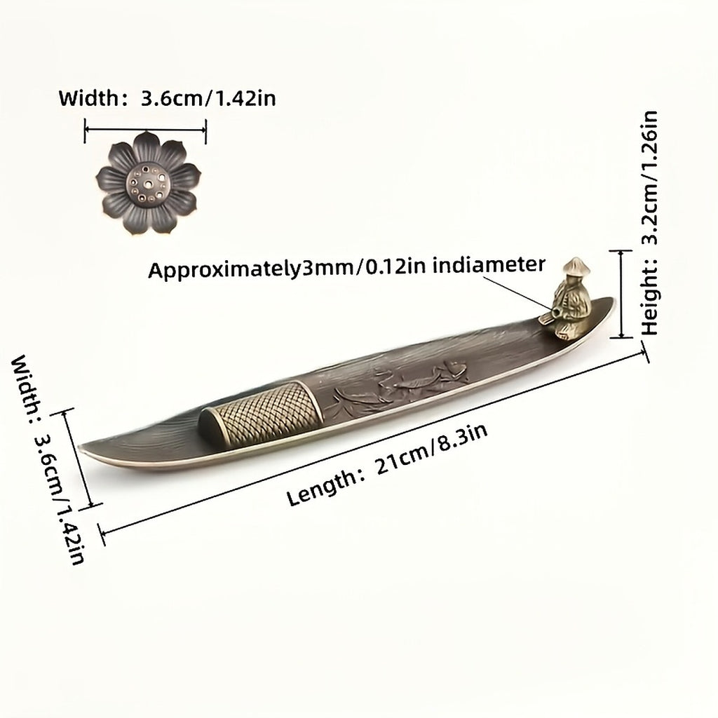 Fisherman Boat Incense Holder — Bronze Zinc Alloy — g5.jpg