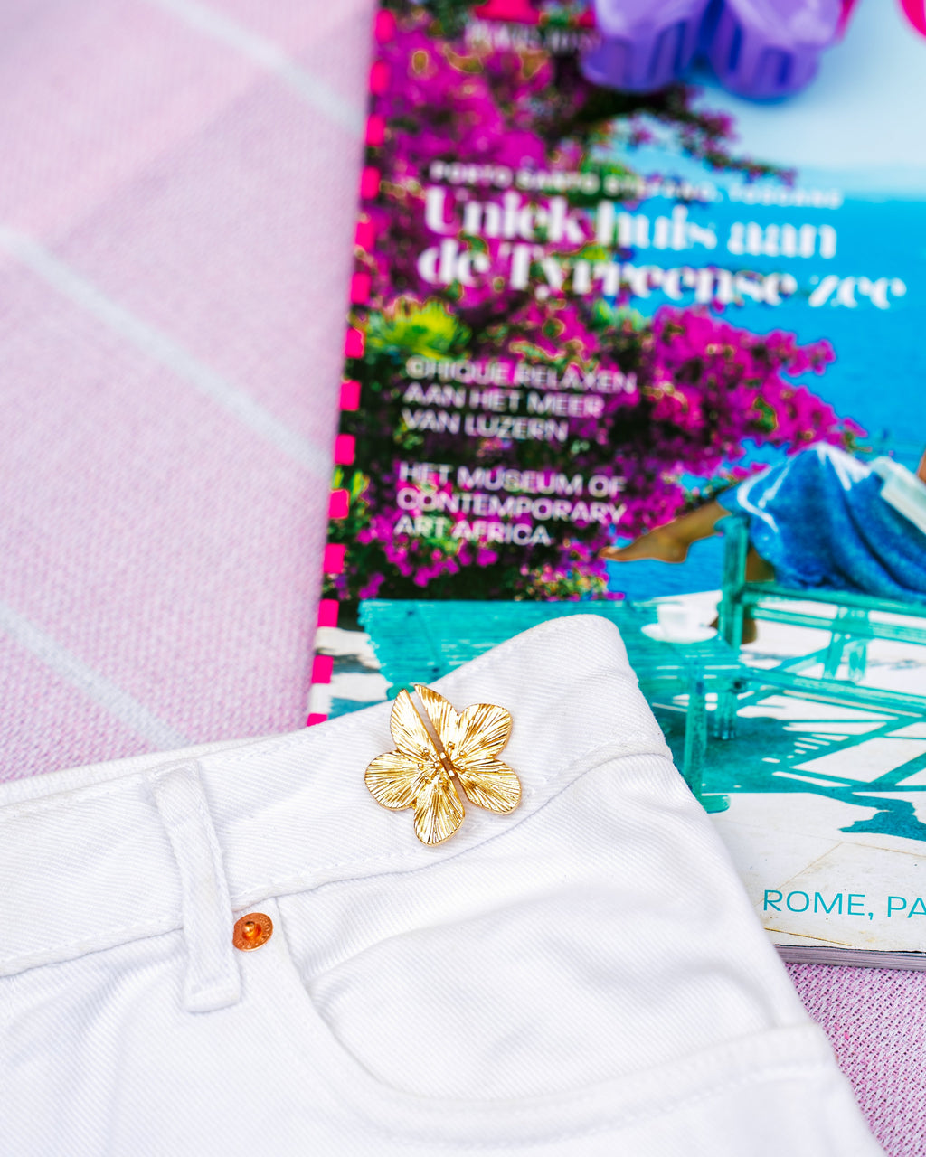 Flower Jeans Waist Pin