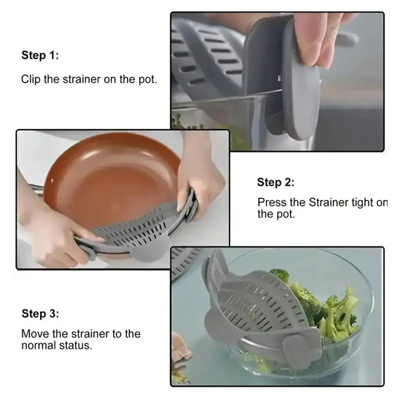 Clip-On Pot Strainer