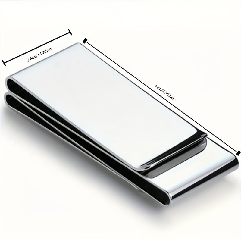 Stainless Steel Money Clip · silver_size_temu.jpg | Silver