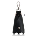 Leather Trench Coat Car Key Case — Black