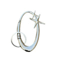 Y2K Star Carabiner Keychain — 4 Designs, Star & Wave — Silver Star