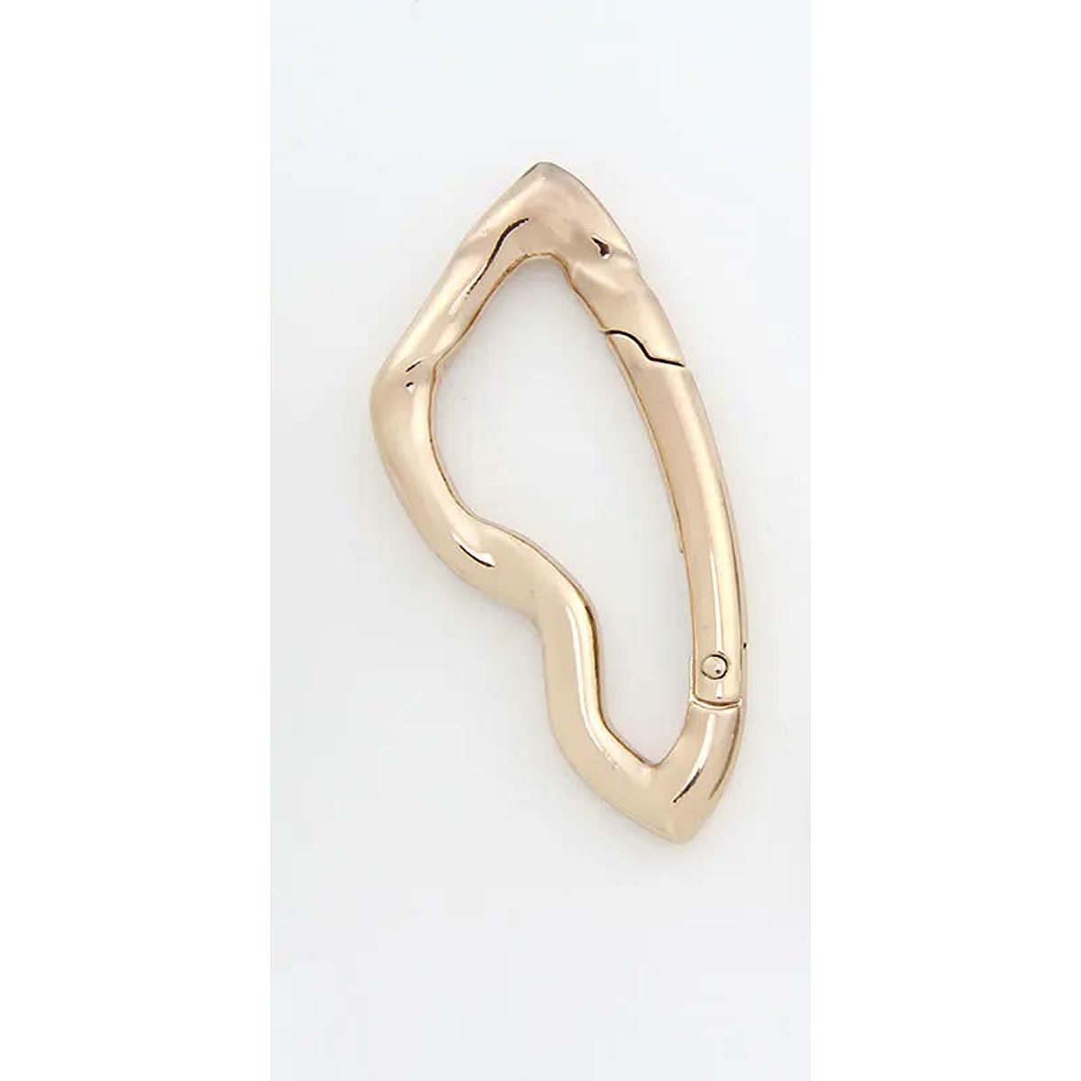 Y2K Carabiner Keychain — Star & Wave, 4 Finishes — Gold Wave