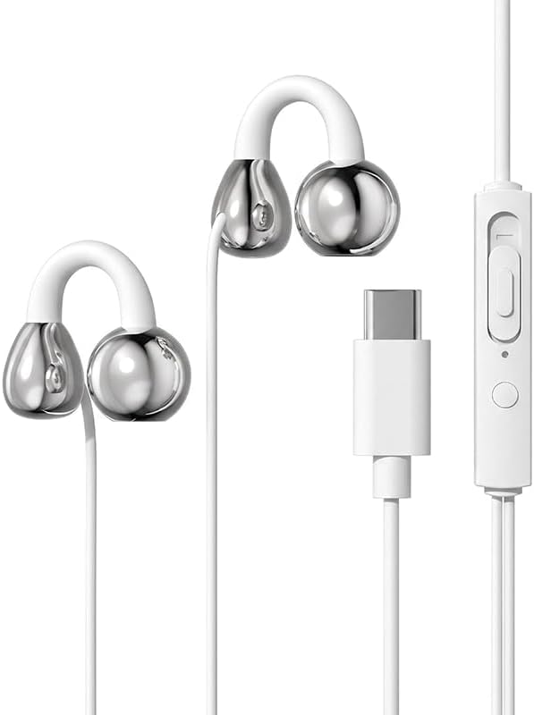 Wired Type-C Ear Clip Earphones · swatch | White